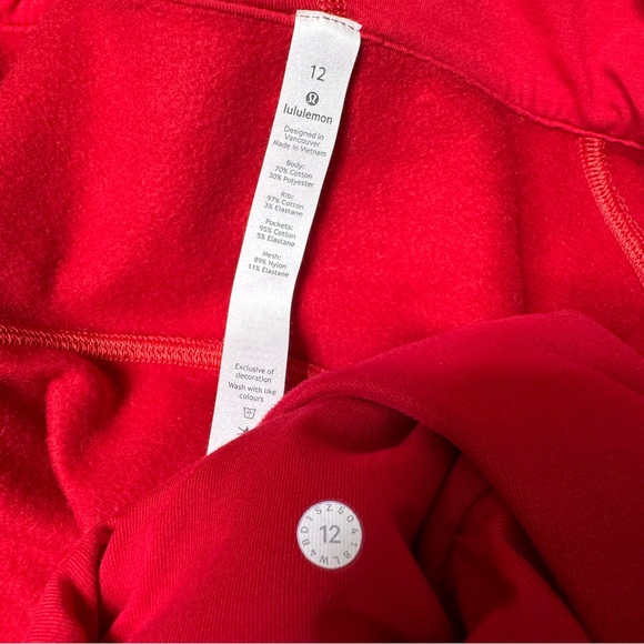 Lululemon Scuba Hoodie Cotton Fleece Jacket Lunar New Year Dark Red 12 Nwt - Picture 10 of 11